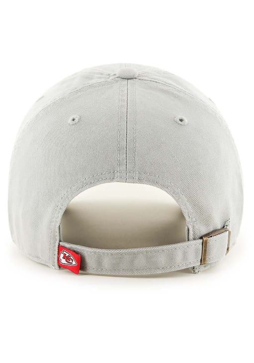 47 Brand Kansas City Chiefs Clean Up Adjustable Hat Grey