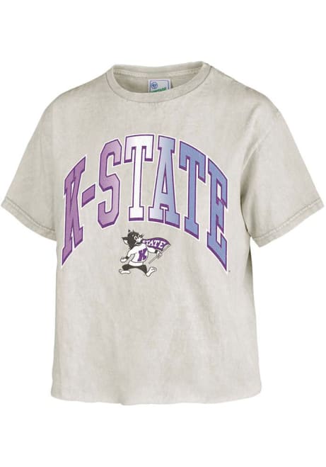 K-State Wildcats White 47 Mineral Crop Short Sleeve T-Shirt