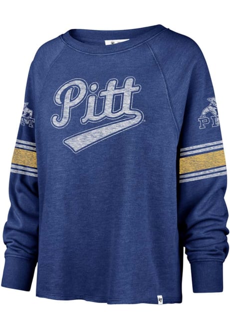 Womens Pitt Panthers Blue 47 Allie Crew Sweatshirt