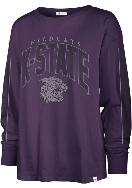 Womens K-State Wildcats Purple 47 Tomcat LS Tee
