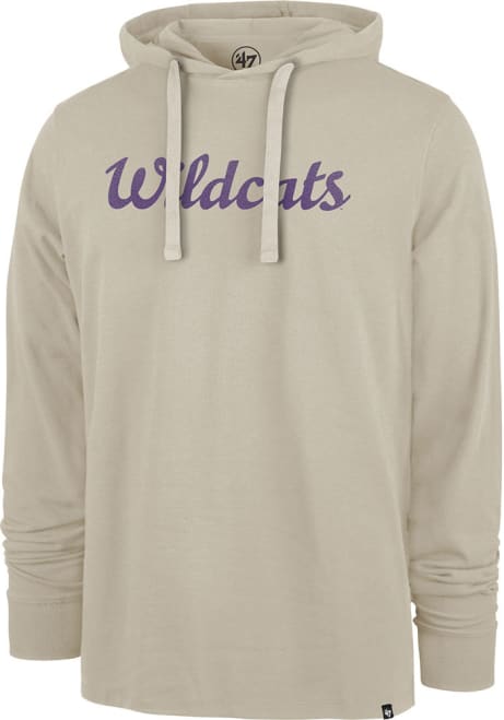 Mens K-State Wildcats White 47 Canyon Ashby Pique Long Sleeve Fashion Hood