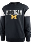 Main image for 47 Michigan Wolverines Mens Navy Blue Groundbreak Onset Long Sleeve Fashion Sweatshirt