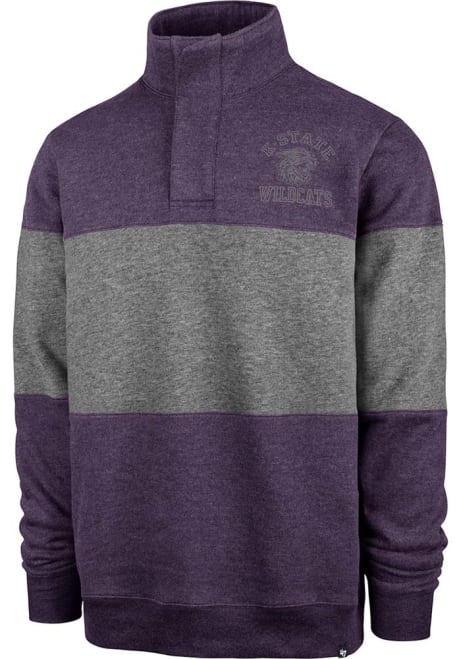 Mens K-State Wildcats Purple 47 Edge Out 1/4 Zip Fashion Pullover