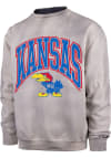 Main image for 47 Kansas Jayhawks Mens White Vintage Dye Thompson Long Sleeve Fashion Sweatshirt