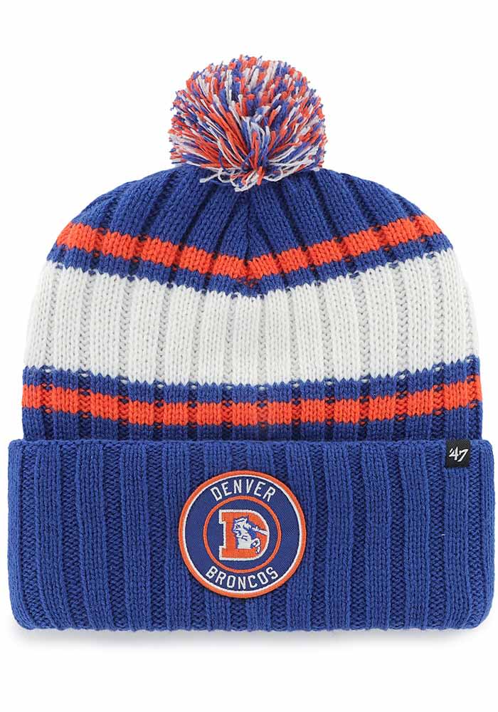Denver Broncos 47 ROYAL Plateau Cuff Knit Hat - 48015294
