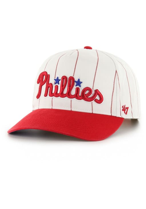 47 Philadelphia Phillies Double Header Pinstripe Hitch Adjustable Hat - White