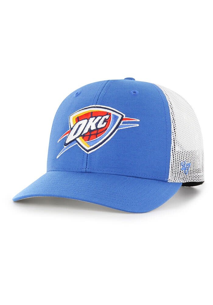 47 Oklahoma City Thunder BLUE Trucker Adjustable Hat - 48015485