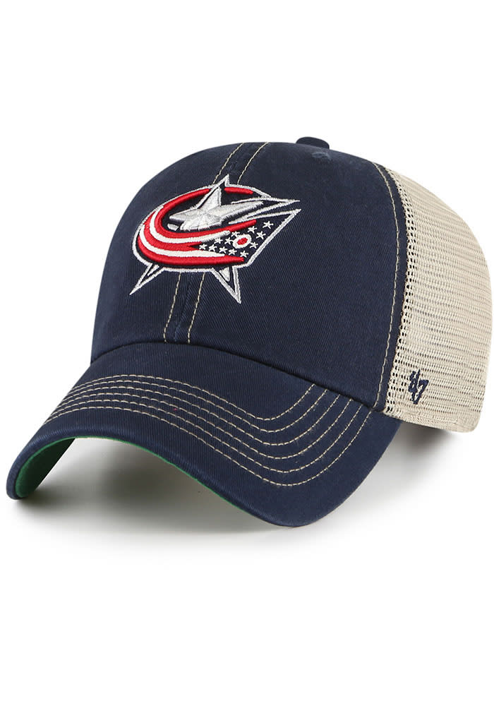 47 Columbus Blue Jackets NAVY Trawler Clean Up Adjustable Hat