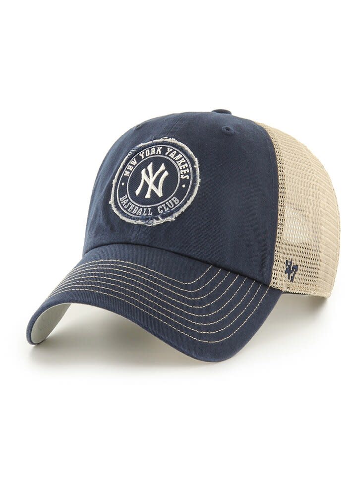47 New York Yankees NAVY Garland Mesh Clean Up Adjustable Hat
