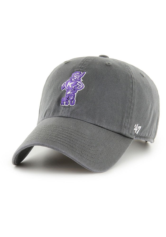47 K-State Wildcats CHARCOAL Vintage Clean Up Adjustable Hat