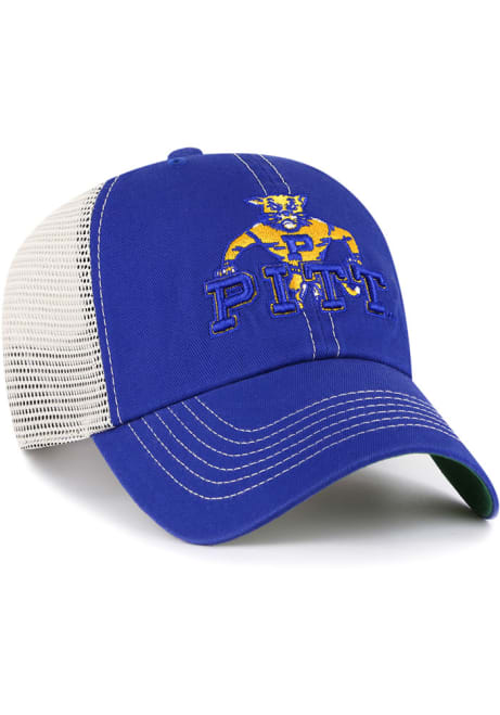 47 Blue Pitt Panthers Trawler Logo Clean Up Adjustable Hat