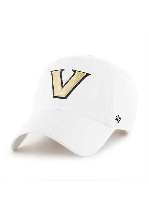 47 Vanderbilt Commodores WHITE Clean Up Adjustable Hat 48016287