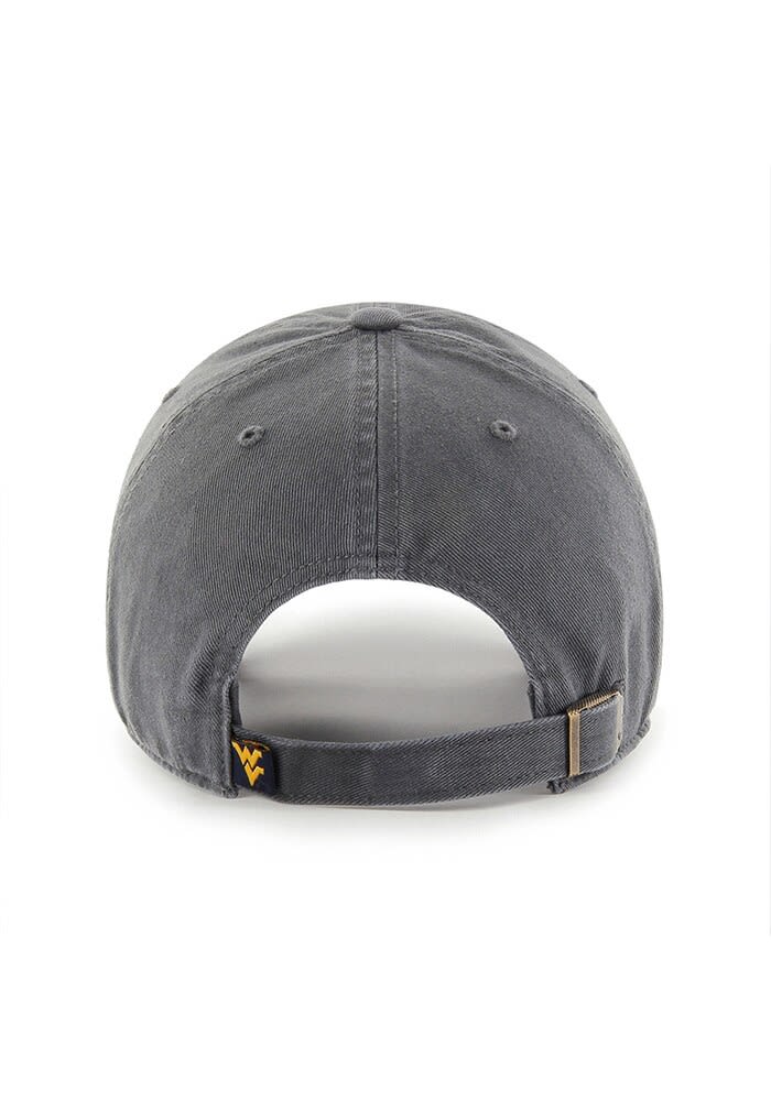 47 West Virginia Mountaineers CHARCOAL Clean Up Adjustable Hat