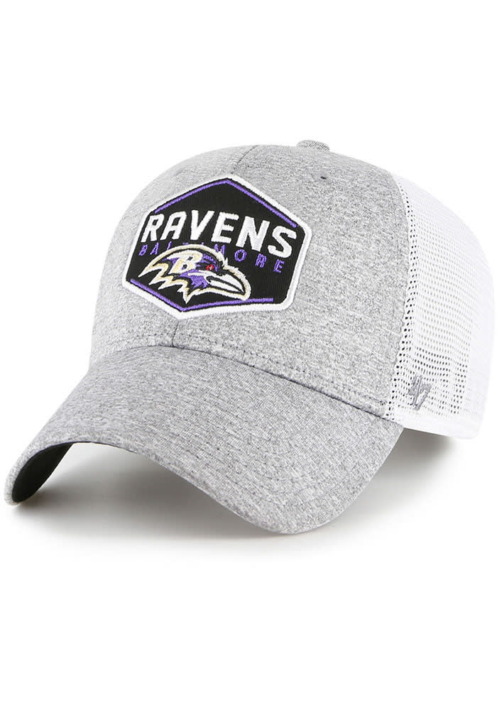 Baltimore Ravens Mens Hitch Contender GRAY 47 Flex Hat - 48016481