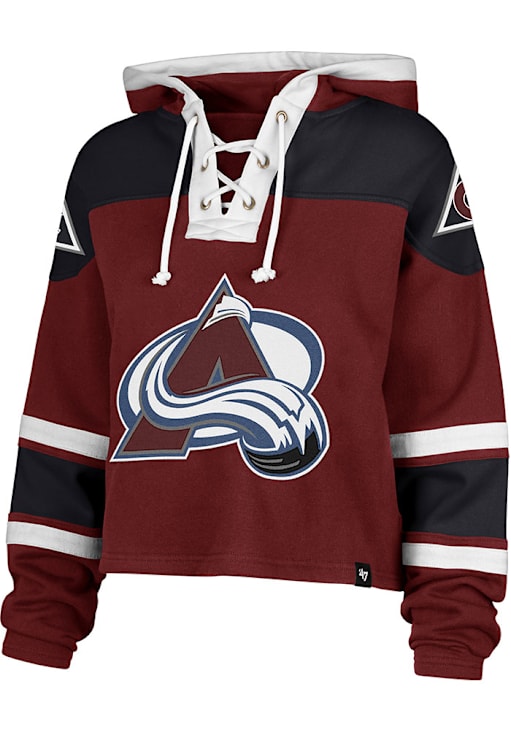 47 Colorado Avalanche Womens MAROON Retro Ice Hoodie 48016783