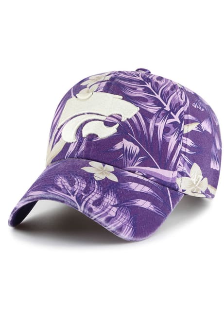 47 Purple K-State Wildcats Tropicalia Clean Up Adjustable Hat