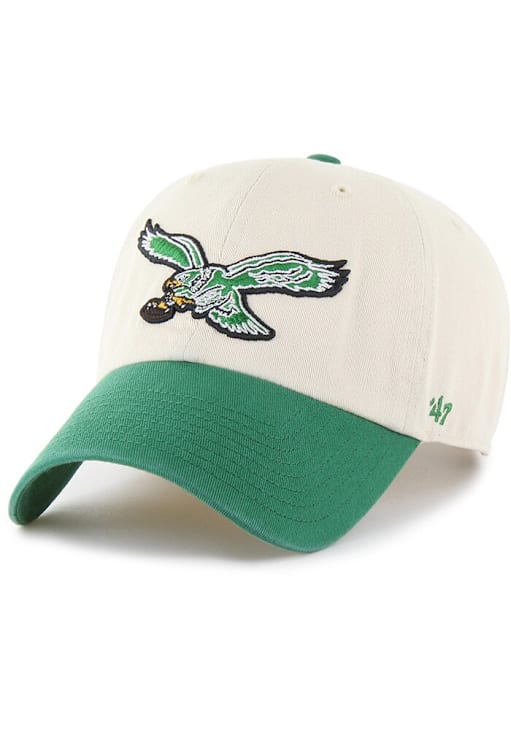 47 Philadelphia Eagles IVORY Retro Clean Up Adjustable Hat 48017238
