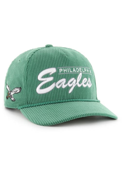 47 Philadelphia Eagles Double Header Corduroy Hitch Adjustable Hat - Kelly Green