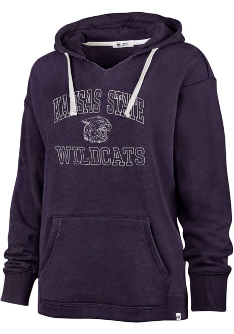 Womens K-State Wildcats Purple 47 Clarity Kennedy Hooded Sweatshirt