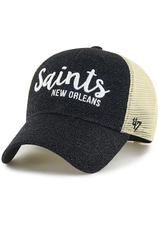 New Orleans Saints 47 Womens BLACK Encore Mesh MVP Adjustable Hat