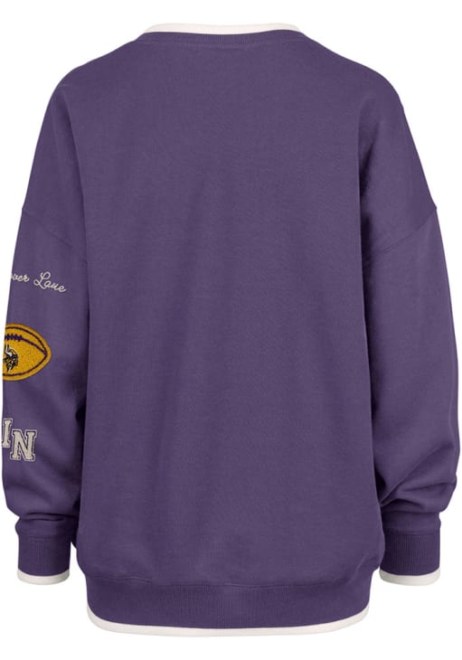 47 Minnesota Vikings Womens Purple Stoney Clover Crew Sweatshirt
