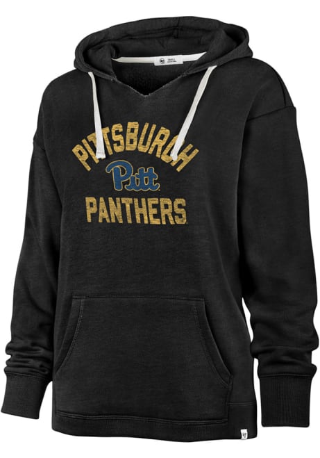 Womens Pitt Panthers Black 47 Kennedy Hooded Sweatshirt