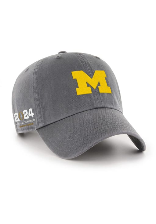 47 Michigan Wolverines 2024 Clean Up Adjustable Hat - GRAY