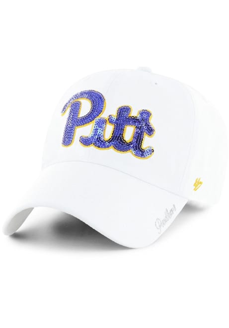 Pitt Panthers 47 Sparkle Womens Adjustable Hat - White