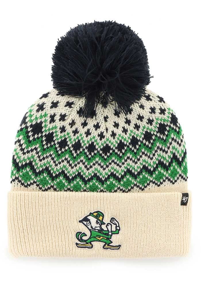 47 Notre Dame Fighting Irish White Elsa Cuff Womens Knit Hat