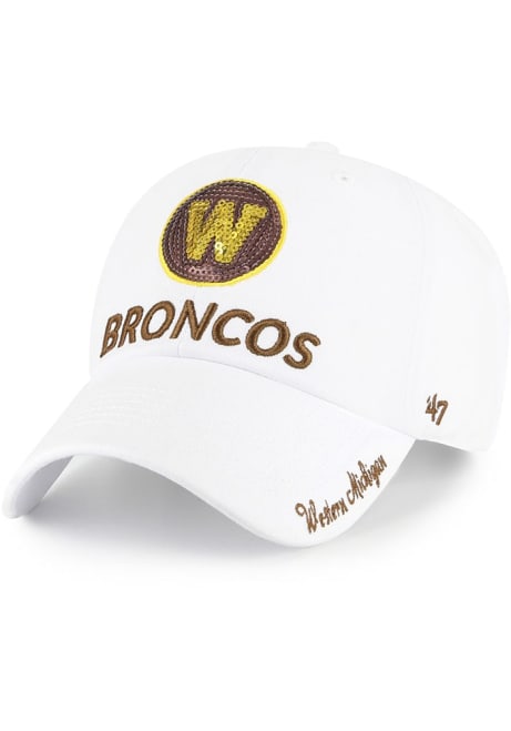 Western Michigan Broncos 47 Sparkle Womens Adjustable Hat - White