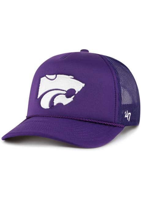 47 Purple K-State Wildcats Foam Front Mesh Trucker Adjustable Hat