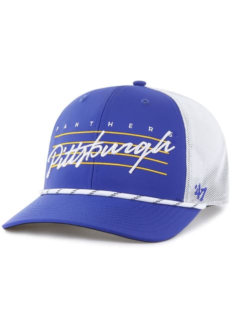 47 Blue Pitt Panthers Downburst Trucker Adjustable Hat