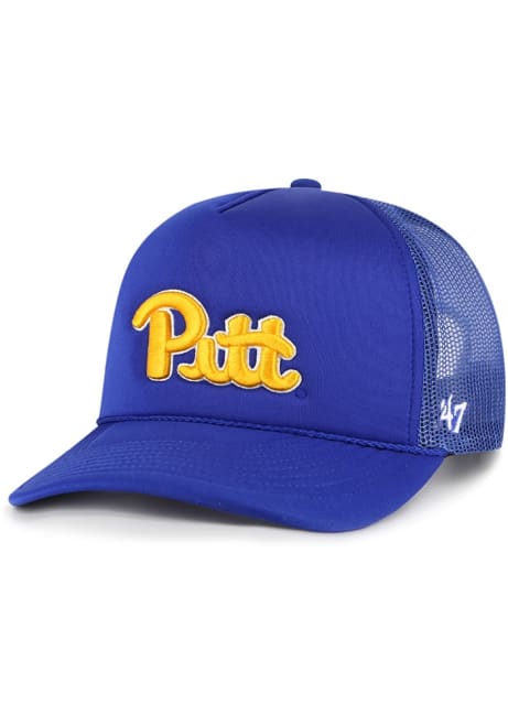 47 Blue Pitt Panthers Foam Front Mesh Trucker Adjustable Hat