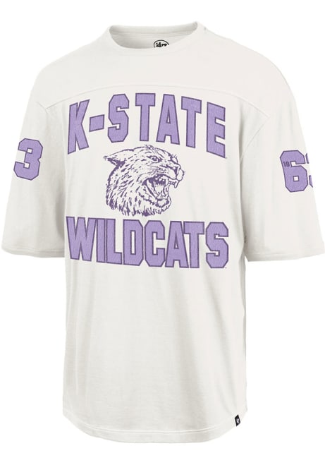 K-State Wildcats White 47 Rush Brighton Short Sleeve Fashion T Shirt