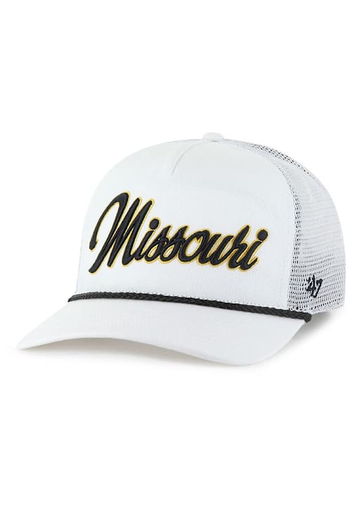 47 Missouri Tigers White OVERHAND MESH 47 HITCH Adjustable Hat