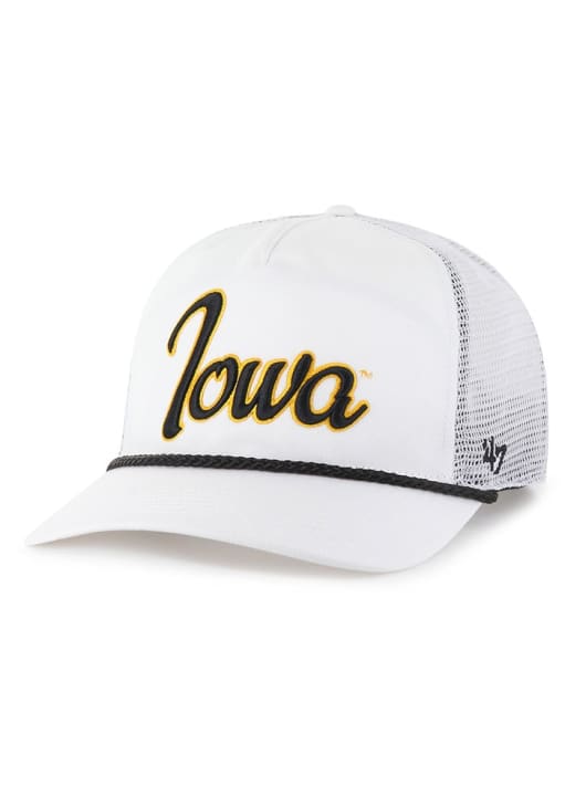 47 Iowa Hawkeyes OVERHAND MESH 47 HITCH Adjustable Hat - White