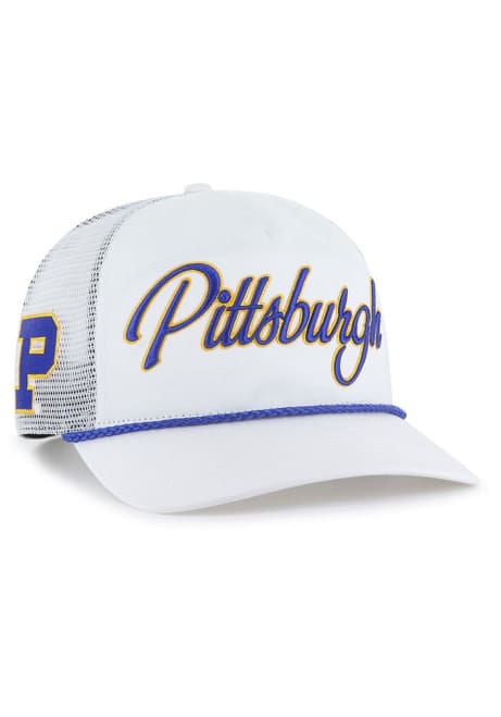 47 White Pitt Panthers OVERHAND MESH 47 HITCH Adjustable Hat