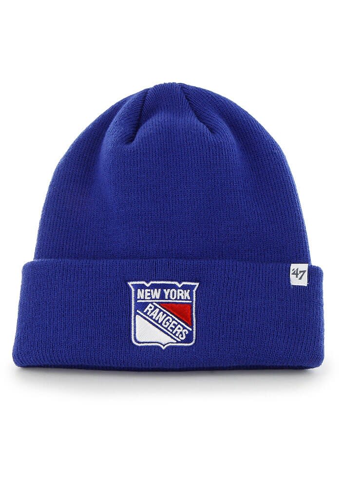 New York Rangers 47 ROYAL Raised Cuff Knit Hat