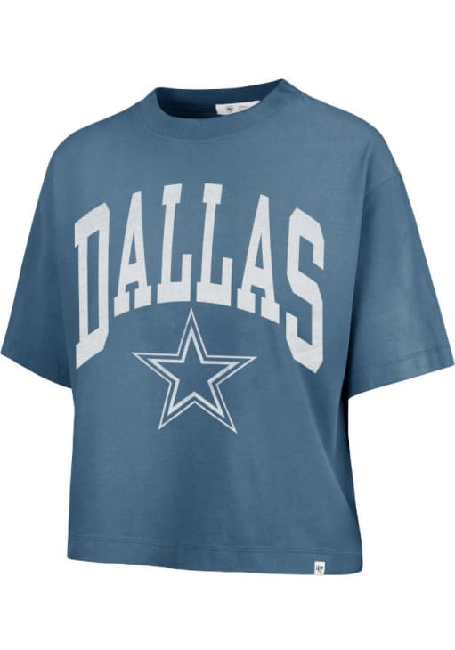47 Dallas Cowboys Womens Navy Blue Shale Short Sleeve T-Shirt
