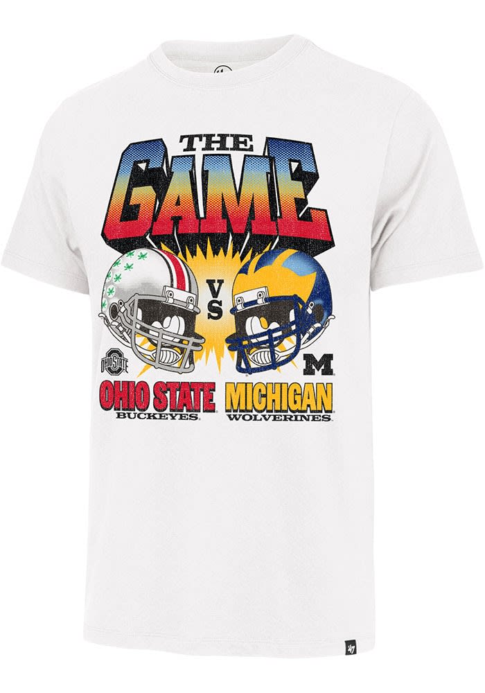 47 Ohio State Buckeyes White The Game Football Rivalry Short Sleeve Fashion T Shirt White 100 Cotton Size S