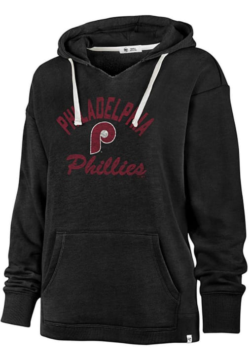 47 Philadelphia Phillies Womens Black Kennedy Hooded Sweatshirt