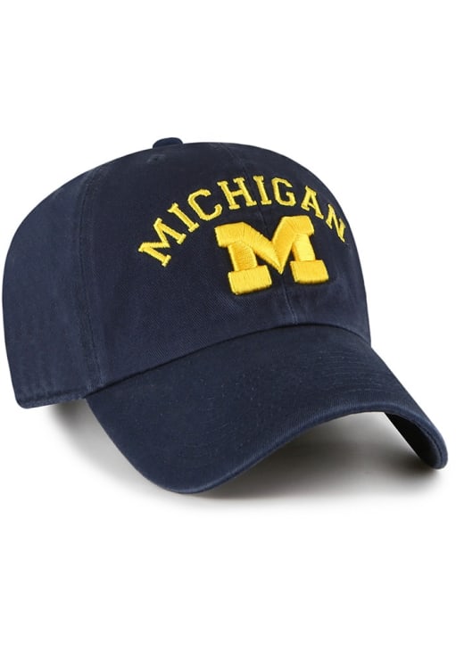 47 Michigan Wolverines Clean Up Adjustable Hat - Blue