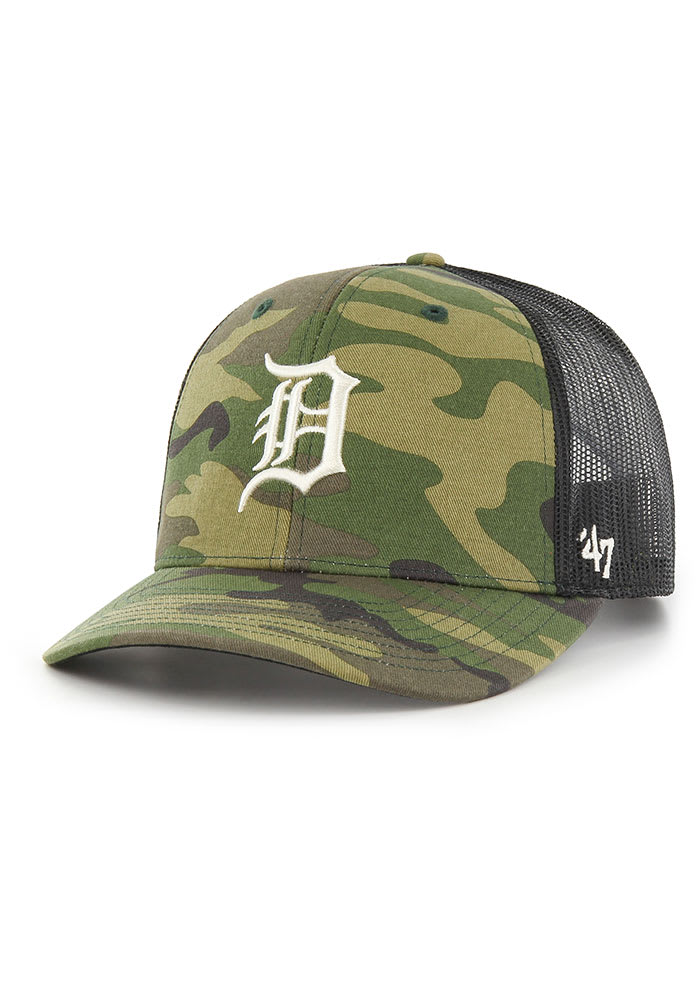 47 Detroit Tigers Camo Trucker Adjustable Hat CAMO