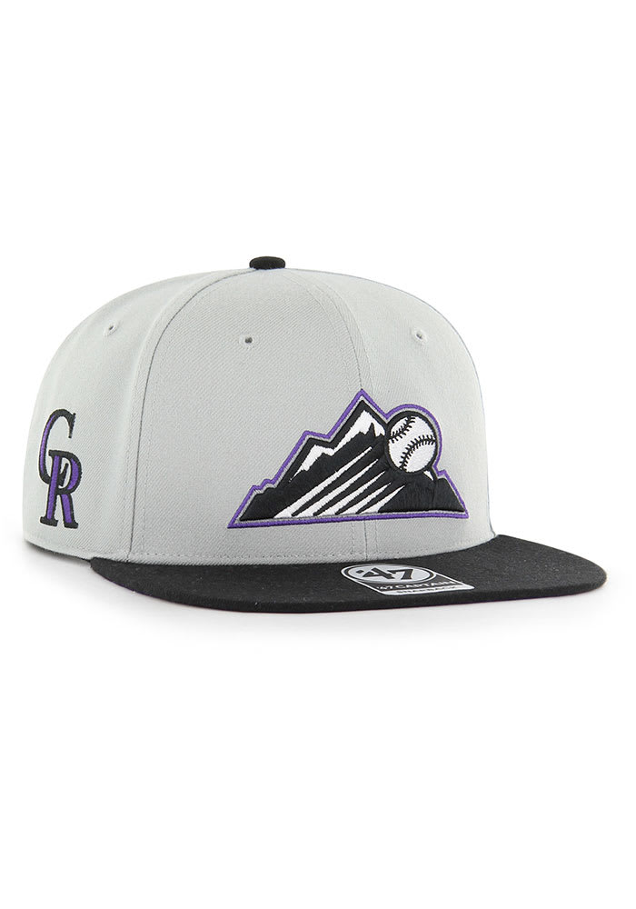 Colorado Rockies 47 GREY Sure Shot Under 2T Captain Snapback Hat