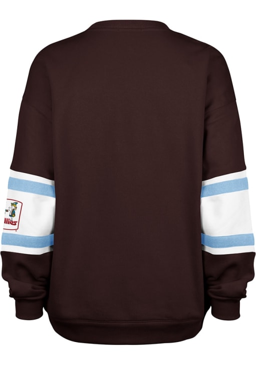 47 Philadelphia Phillies Womens Maroon Steadfast Paneled Crew Sweatshirt
