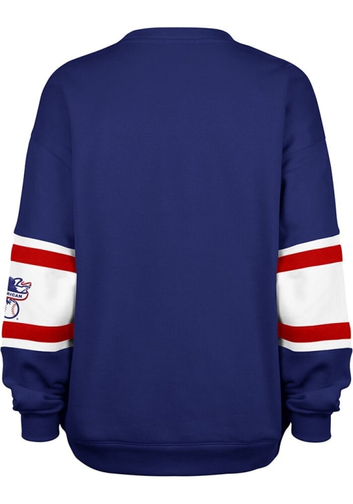 47 Texas Rangers Womens Blue Steadfast Paneled Crew Sweatshirt