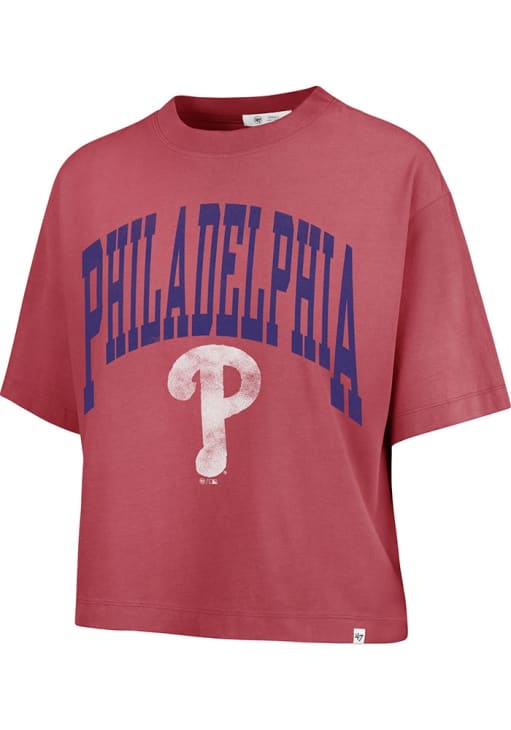 47 Philadelphia Phillies Womens Red Shale Short Sleeve T-Shirt