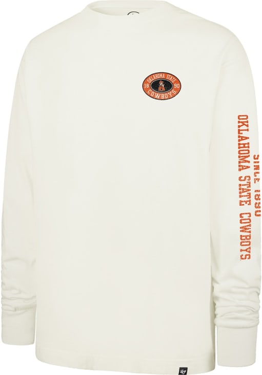 47 Oklahoma State Cowboys Ivory Tide Sweep Montauk Long Sleeve T Shirt