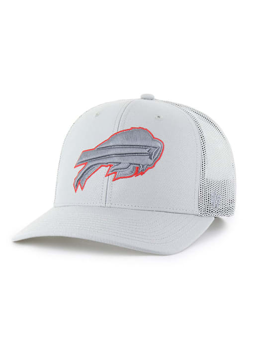 47 Buffalo Bills GREY Strap Trucker Adjustable Hat 48023377
