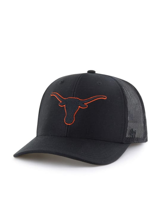 47 Texas Longhorns Outline Trucker Adjustable Hat - Black